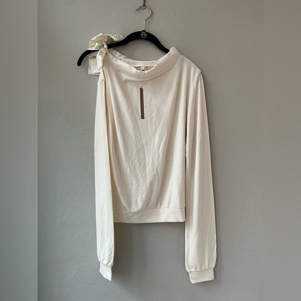 SKIMS CLOUD OFF THE SHOULDER TOP ECRU XS - Picture 2 of 6